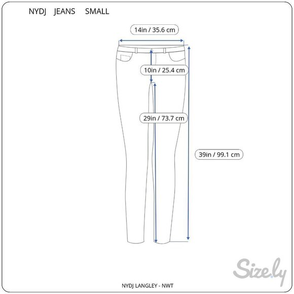 NYDJ ladies pull on slim bootcut Langley style denim blue jeans NEW size small - Picture 2 of 12